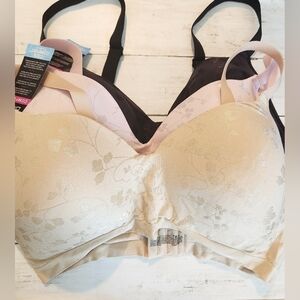 3PC Women's 3XL Bali Cool Comfort Wireless Bras BNWT